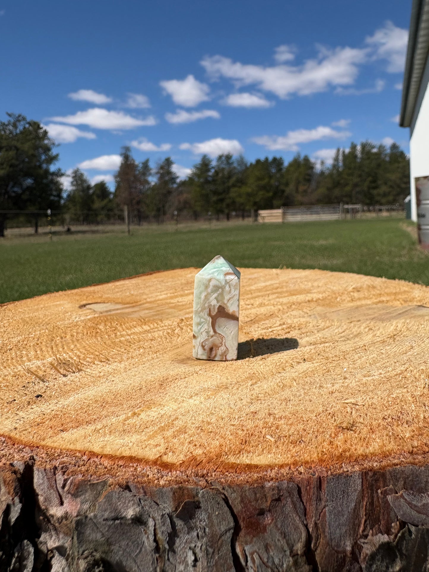 Tiny Blue Aragonite Tower