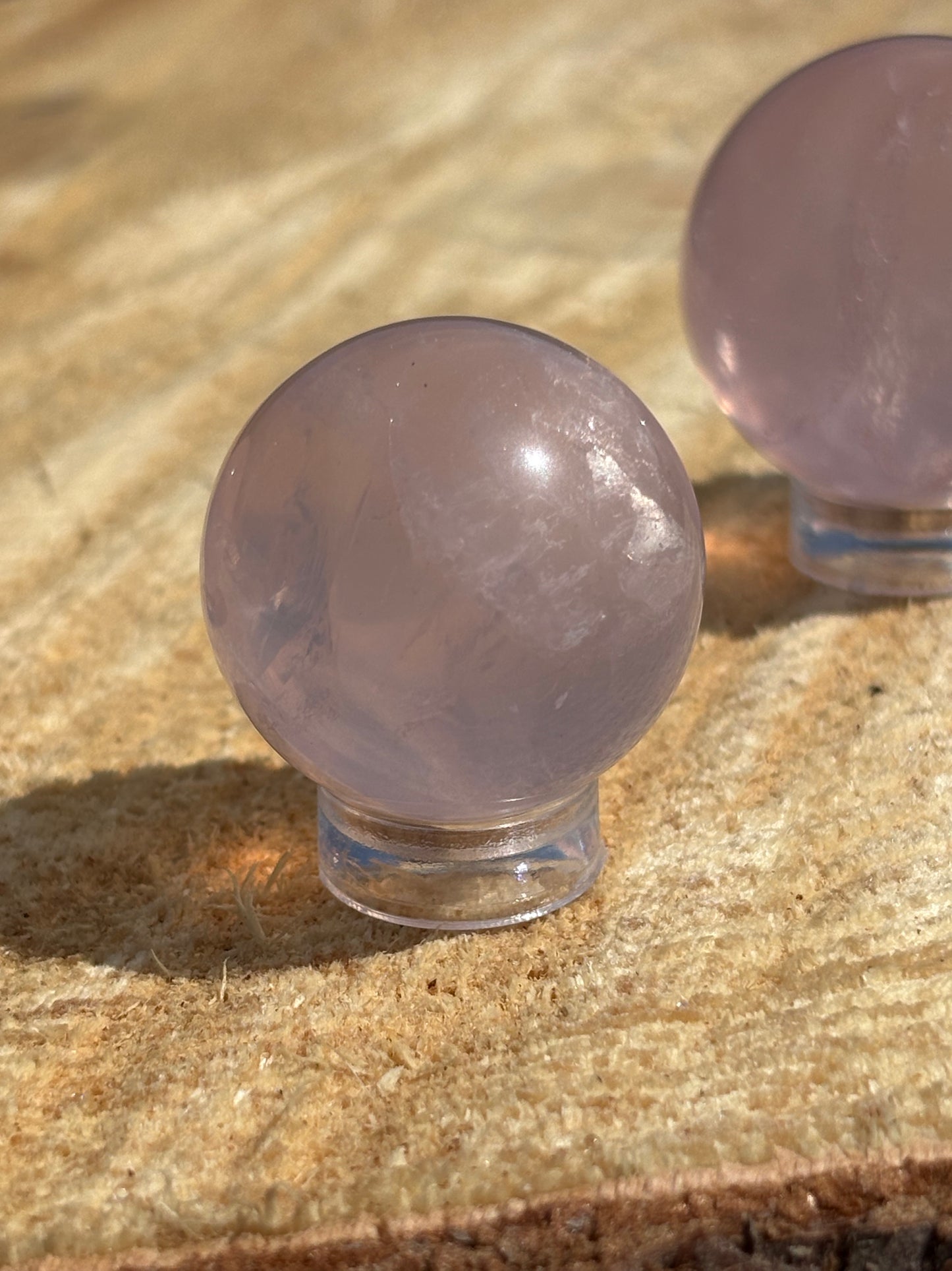 Mini Star Sphere Rose Quartz