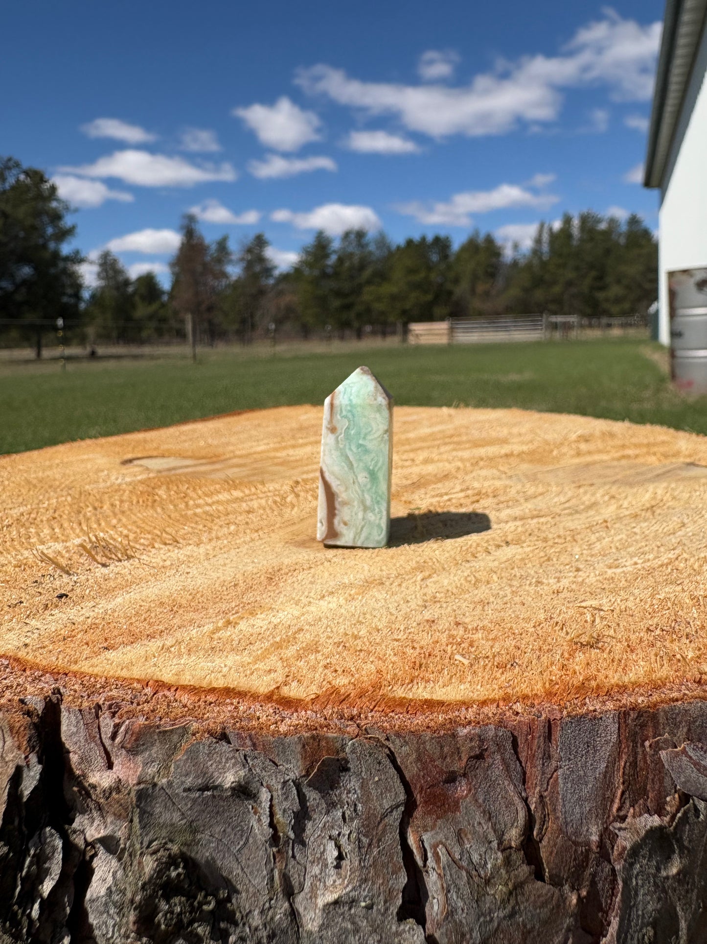 Tiny Blue Aragonite Tower